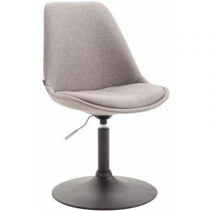 CLP Chaise de salle &agrave; manger Maverick tissu gris M&eacute;tal noir mat