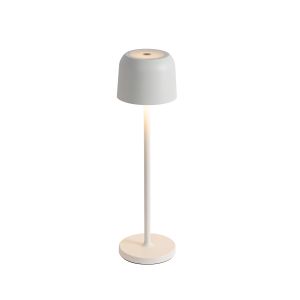 Qazqa Raika - led Dimmable Lampe de Table sans fil rechargeable usb tactile variateur inclus - 1 lumière - ø 7.5 cm - Blanc - Moderne - éclairage extérieur