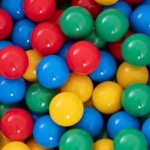 Balles pour Piscine à Balles de Jeu pour Bébé Enfants MISIOO Plastique Colorées 6 cm 1200 Boules: Jaune/Rouge/Bleu/Vert