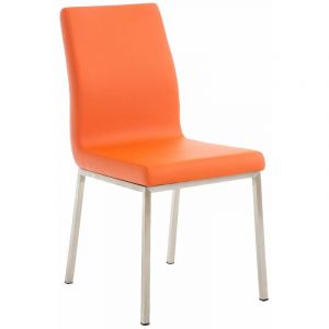 CLP Chaise de salle à manger Colmar similicuir orange