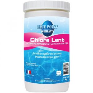 Blue Point Company BLUE POINT 3661931298606 Chlore piscines Hors-Sol Lent 1kg Galets de 125g, Incolore, Taille Unique