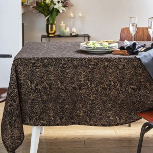 Nappe 150x200 noir en coton