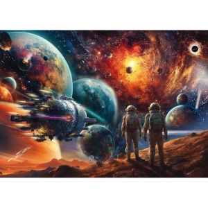 Schmidt Spiele 58536 Puzzle de 1000 pièces Michele Farella Couleurs Cosmiques Voyage dans l'espace, Multicolore