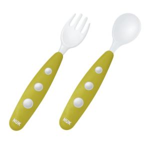 Image de Nuk 2 mini couverts en plastique pour apprendre à manger