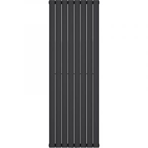 Sogood - Radiateur pour Chauffage Central Radiateur &agrave; Eau Chaude Design Vertical Panneau Double Couches Noir-Gris 180x61cm - Noir-Gris
