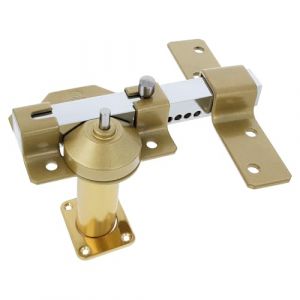 Amig - Verrou de porte avec cylindre de sécurité et verrou d'ouverture | Acier | Finition martelée | Cylindre 70 mm | Comprend 5 clés en point | 105 x 170 mm