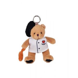 Doudou et Compagnie Porte-CLES - L&rsquo;Ours Chef avec Baguette, Beige