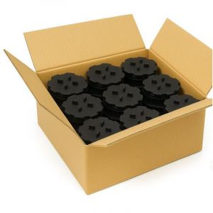 McCover Lot de 320 plots r&eacute;glables 10 &agrave; 15 mm dalle et carrelage Noir