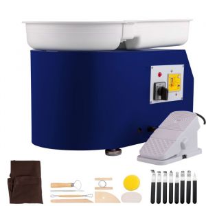 Tour De Potier 11"-Duoku-Roue En C&eacute;ramique 0-300 Tr/Min-Machine De Formage &Agrave; Vitesse R&eacute;glable-350 W-Avec Outils De Sculpture