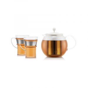 Bodum Théiere a piston ASSAM SET 1.0 l avec filtre couvercle plastique 2 tasses ve