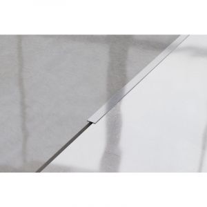 Ilcom - Bande murale décorative en acier inoxydable 1cm x 244cm - Argent satiné