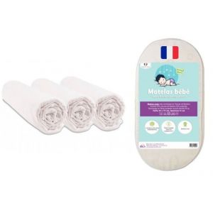 Easy Dort Matelas Couffin 32x72 + 3 Draps housse Coton BIO