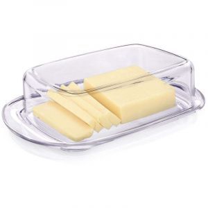 Beurrier avec couvercle, plastique, 17,5 x 12 cm