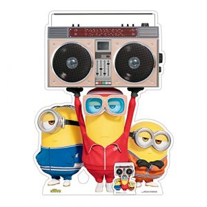 Star Cutouts Figurine en carton Groupe de Musique Boombox - Les Minions 2 : Il était une fois Gru - Hauteur 121 cm - Jaune