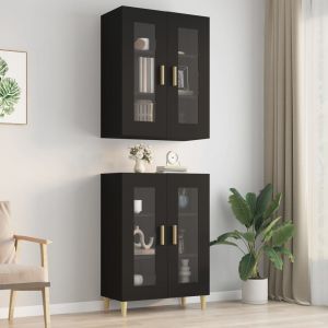 VidaXL Armoire murale suspendue Noir 69,5x34x90 cm Noir