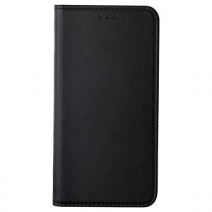 The kase Coque clapet folio avec fente pour cartes & support pour Samsung Galaxy J6+ 2018, Noir