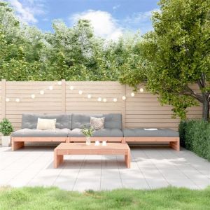 VidaXL Salon de jardin 4 pcs avec coussins bois massif douglas