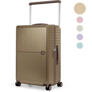 Sc Skycases City Walker - Bagage à main Valise - 34L - Léger et solide - Roues pivotantes à 360° - Verrouillage TSA - Housse de protection incluse - Compact et spacieux - Champagne