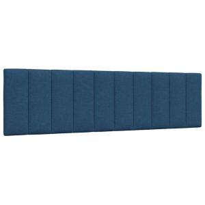 VidaXL Coussin de t&ecirc;te de lit bleu 180 cm tissu