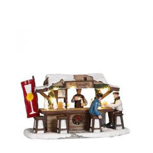 Luville Village de Noël Miniature Marchand de Schnaps - L16 x l7.5 x H9 cm