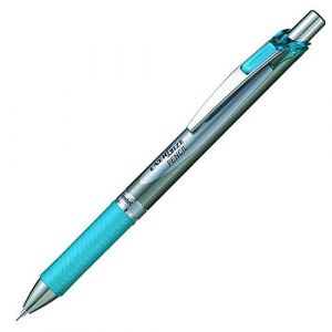 Pentel PL77-S Lot de 12 Porte-mines rechargeables 0,7 mm Aluminium/bleu ciel - PL77-SO