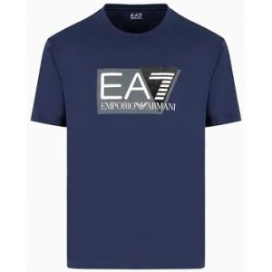 EA7 pour homme. T-shirt Visibility navy EA7