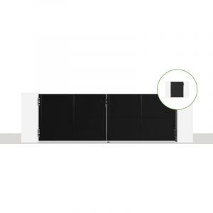 Casanoov - Pack portail battant 3,5x1,2m nali + Portillon H.120cm noir mat