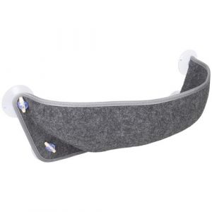 Animallparadise Hamac pour fenêtres large Benji en feutre gris 67 x 24 5 x 22 cm pour chat Gris