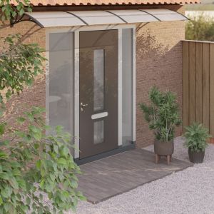 Image de VidaXL Auvent de porte Noir et transparent 400x80 cm Polycarbonate