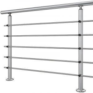 Garde Corps à cables tendus pour Terrasse en Inox - Interieur/Exterieur - Kit facile à monter - 3,5 mètres - Recoupable