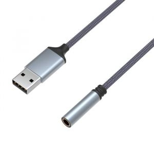 Phonillico Adaptateur USB Audio vers Jack femelle 3,5mm TRRS connecteur casque compatible PC Windows Mac Tablette PS5 PS4