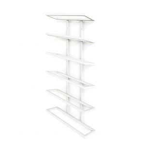 Etagère à vin en acier blanc 62x27x9,5cm Vinia - Metallbude