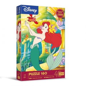 Trefl La Petite Sir&egrave;ne - Puzzle 160 Pi&egrave;ces - Puzzles color&eacute;s avec Les Personnages du Dessin anim&eacute; de Disney, Loisir pour Les Enfants &agrave; partir de 6 Ans