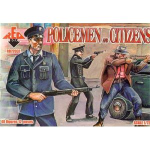 Red Box Policemen And Citizens - 1:72e