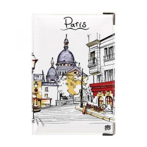 Color Pop Porte-papiers voiture motif Sacré Coeur - France - pvc – papiers français - Etui carte grise - Permis de conduire