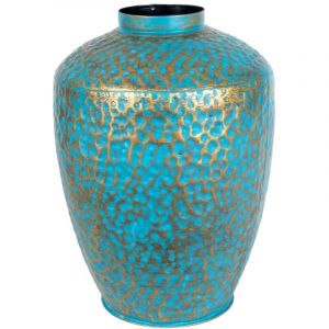 Signes Grimalt Grand vase doré ethnique pour la décoration de la maison et les cadeaux