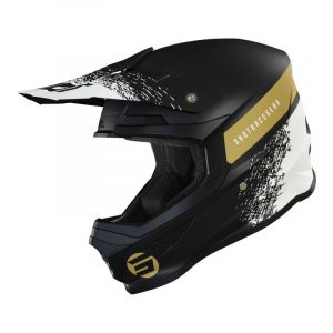 Shot Casque Motocross Furious Roll L Black / Gold Matt
