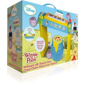 Image de IMC Toys Grand clavier musical avec tabouret Winnie l'Ourson