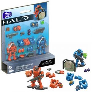 Mega Construx Mattel Halo Infinite Spartan Mission - Combat décisif - Coffret 2pcs Figurines articulées 6cm + Accessoires