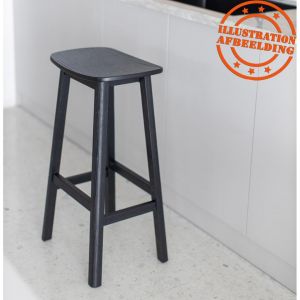 Tabouret de bar design 'DUMAS' en bois noir