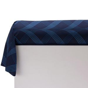 Taie de traversin coton SPORTY CHIC - bleu marine