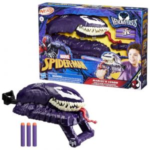 Marvel Spider-Man VenomVersus, Blaster d'attaque Venom, jouet de déguisement Spider-Man Nerf