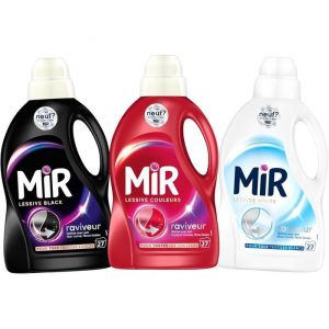 Mir Lessive Liquide - Lot de 3 - Blanc - Noir - Couleur