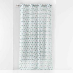 Rideau Voilage &agrave; &oelig;illets "gabi" 140x240cm Menth rix Vert
