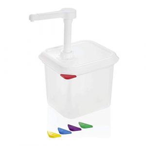 WAS 3732 260 Distributeur de sauces en polypropylène GN 1/6 150 mm de Hauteur 2,60 l