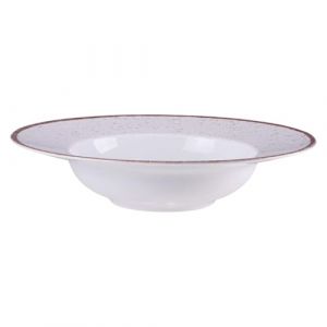 Tramontina Assiette à pâte ronde ornée porcelaine 27 cm Rustico.