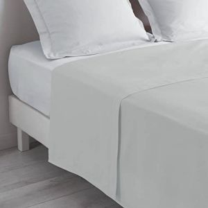 Drap Plat 240 x 300 Cm 100% Coton Bio Biolina Gris