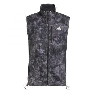 Adidas Own The Run Gilets De Course Hommes - Gris, Noir, Taille L
