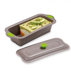 Mathon Rigiflex Terrine en silicone structure acier avec couvercle 2 en 1 24 cm