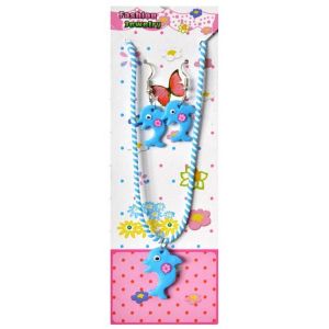 Ruedelafete Lot de 1 Collier + 2 Boucles d'oreilles Dauphin